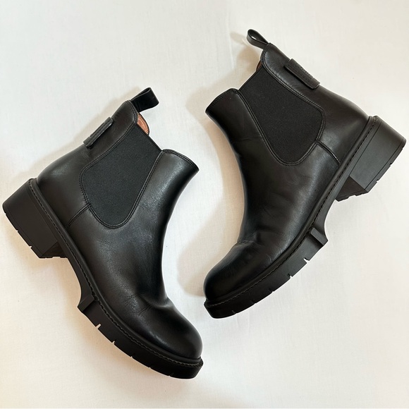 Authentic Coach Black Leather Booties - Picture 1 of 11